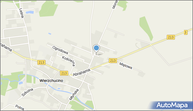 Wierzchucino, Akacjowa, mapa Wierzchucino