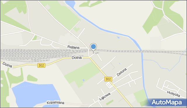 Zbąszyń, Akacjowa, mapa Zbąszyń