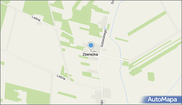 Zberezka, Akacjowa, mapa Zberezka