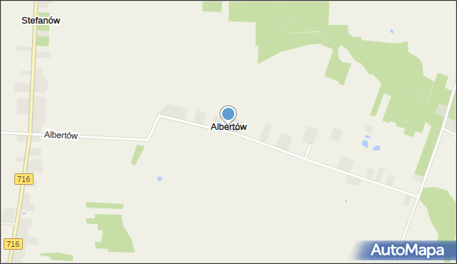 Albertów gmina Rokiciny, Albertów, mapa Albertów gmina Rokiciny