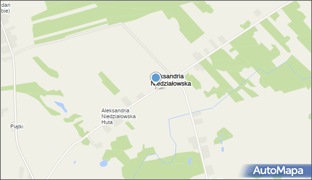 Aleksandria Niedziałowska, Aleksandria Niedziałowska, mapa Aleksandria Niedziałowska