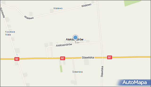 Aleksandrów gmina Chodów, Aleksandrów, mapa Aleksandrów gmina Chodów