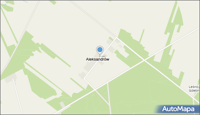 Aleksandrów gmina Łaskarzew, Aleksandrów, mapa Aleksandrów gmina Łaskarzew