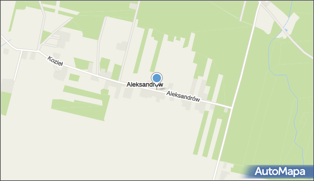 Aleksandrów gmina Praszka, Aleksandrów, mapa Aleksandrów gmina Praszka