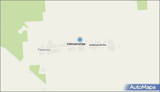 Aleksandrów gmina Sienno, Aleksandrów, mapa Aleksandrów gmina Sienno