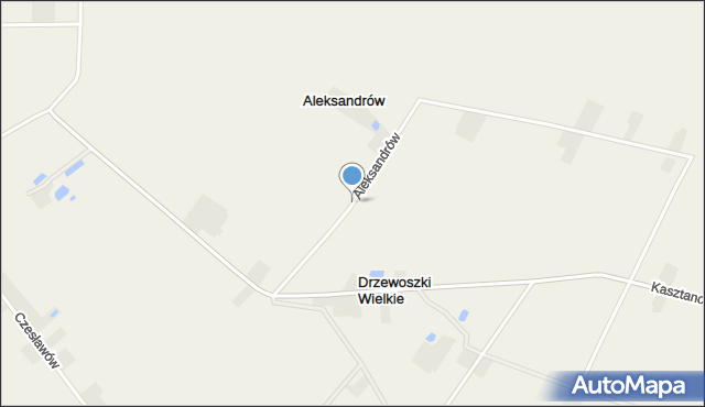 Aleksandrów gmina Żychlin, Aleksandrów, mapa Aleksandrów gmina Żychlin