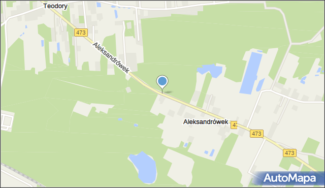 Aleksandrówek gmina Łask, Aleksandrówek, mapa Aleksandrówek gmina Łask