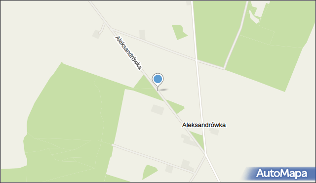 Aleksandrówka gmina Drelów, Aleksandrówka, mapa Aleksandrówka gmina Drelów