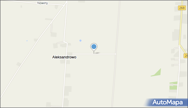 Aleksandrowo gmina Brześć Kujawski, Aleksandrowo, mapa Aleksandrowo gmina Brześć Kujawski