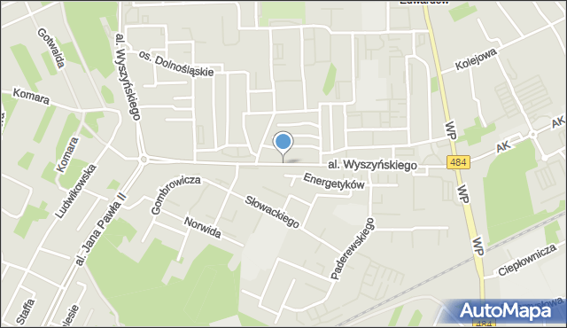 Bełchatów, Aleja Wyszyńskiego Stefana, ks. kard., mapa Bełchatów