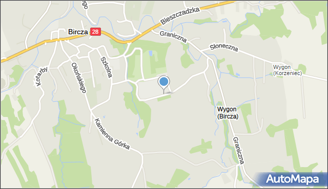 Bircza, Aleje Obrońców Birczy, mapa Bircza