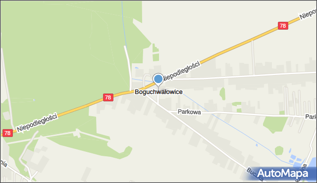 Boguchwałowice, Aleja I, mapa Boguchwałowice