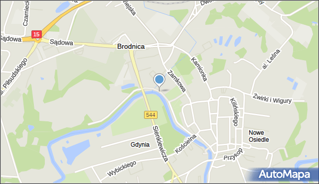 Brodnica, Aleja Mełnickiego Jana, mapa Brodnica