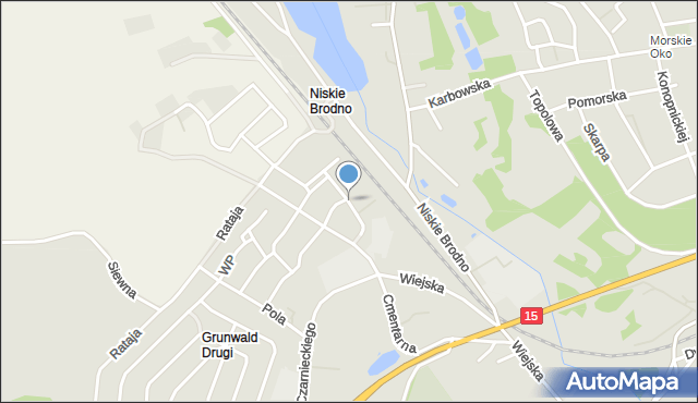 Brodnica, Aleksandrowicza, płk., mapa Brodnica