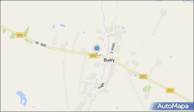 Budry, Aleja Wojska Polskiego, mapa Budry