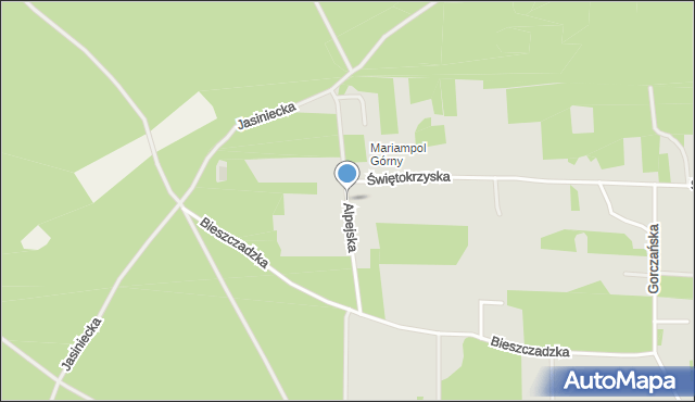 Bydgoszcz, Alpejska, mapa Bydgoszczy