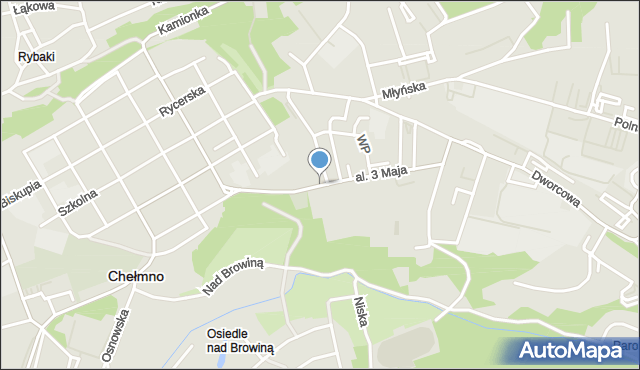 Chełmno, Aleja 3 Maja, mapa Chełmno