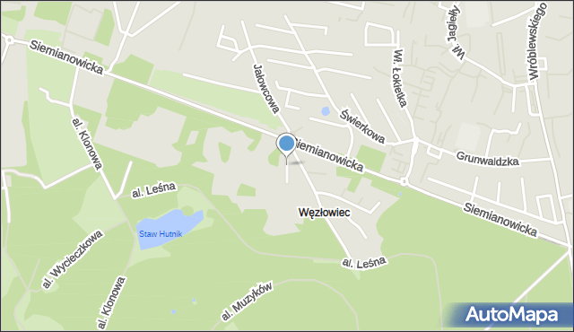 Chorzów, Aleja Widokowa, mapa Chorzów