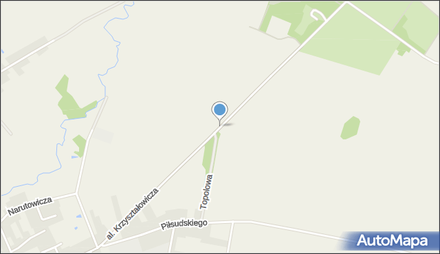 Janów Podlaski, Aleja Krzyształowicza Andrzeja, mapa Janów Podlaski