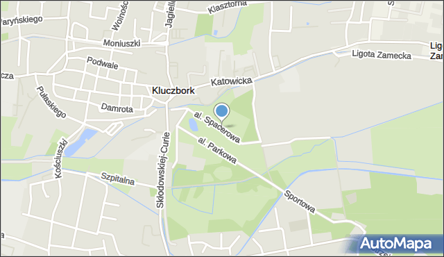 Kluczbork, Aleja Spacerowa, mapa Kluczbork