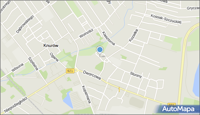 Knurów powiat gliwicki, Aleja Spacerowa, mapa Knurów powiat gliwicki