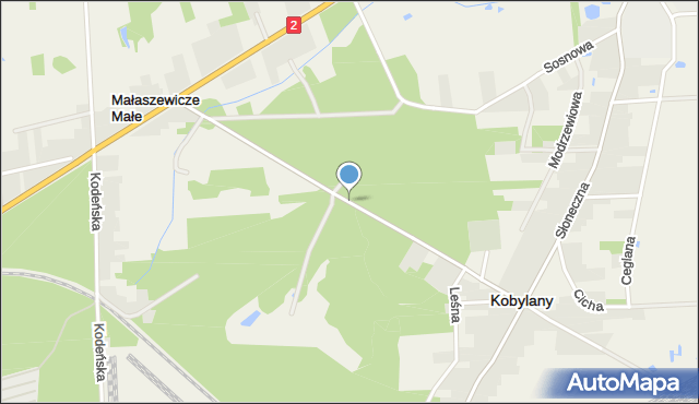 Kobylany gmina Terespol, Aleja Wspomnień, mapa Kobylany gmina Terespol