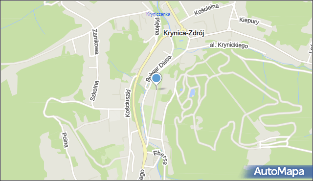 Krynica-Zdrój, Aleja Nowotarskiego Leona, inż., mapa Krynica-Zdrój