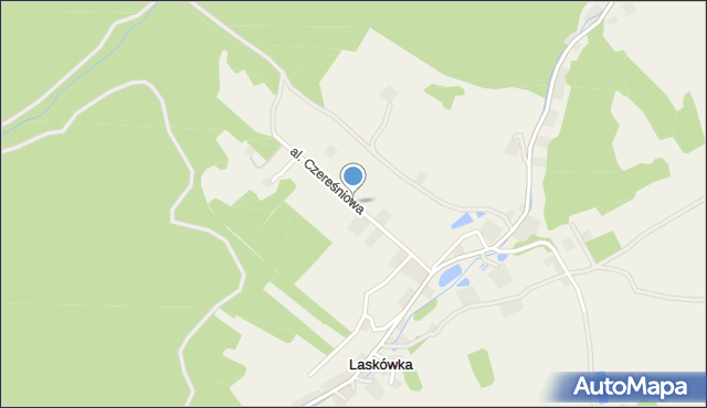 Laskówka gmina Bardo, Aleja Czereśniowa, mapa Laskówka gmina Bardo