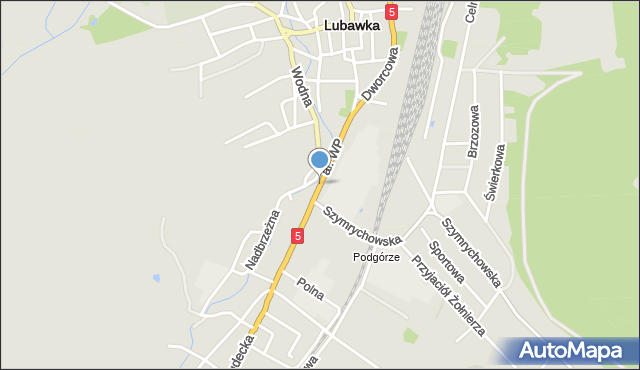 Lubawka, Aleja Wojska Polskiego, mapa Lubawka