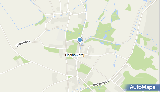 Opolno-Zdrój, Aleja Kasztanowa, mapa Opolno-Zdrój