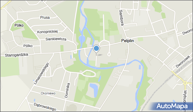 Pelplin, Aleja Cystersów, mapa Pelplin