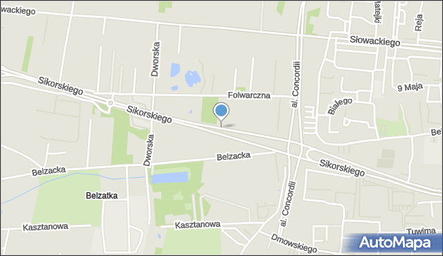 Piotrków Trybunalski, Aleje Sikorskiego Władysława, gen., mapa Piotrków Trybunalski