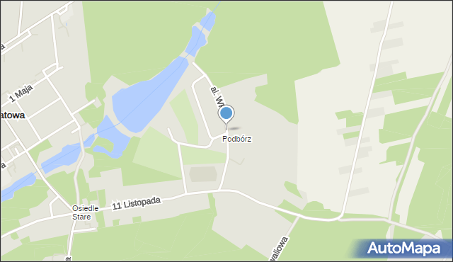 Poniatowa powiat opolski, Aleja Wojska Polskiego, mapa Poniatowa powiat opolski