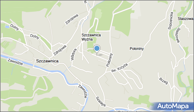 Szczawnica, Aleja 1 Maja, mapa Szczawnica