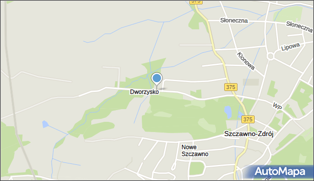 Szczawno-Zdrój, Aleja Spacerowa, mapa Szczawno-Zdrój