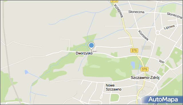 Szczawno-Zdrój, Aleja Spacerowa, mapa Szczawno-Zdrój