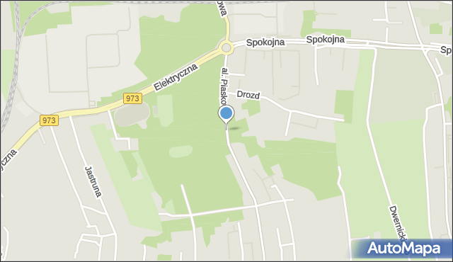 Tarnów, Aleja Piaskowa, mapa Tarnów