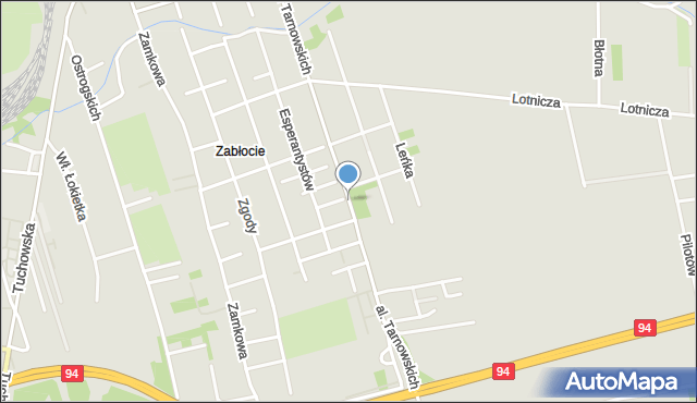 Tarnów, Aleja Tarnowskich, mapa Tarnów