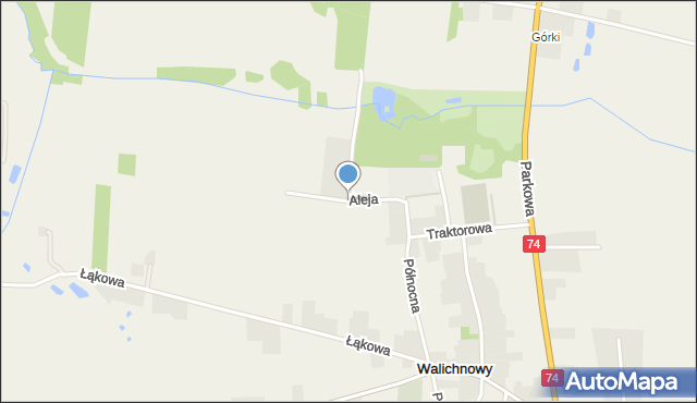 Walichnowy, Aleja, mapa Walichnowy