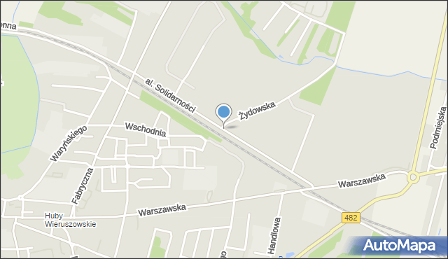 Wieruszów, Aleja Solidarności, mapa Wieruszów