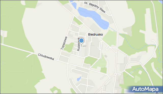 Biedrusko, Ametystowa, mapa Biedrusko
