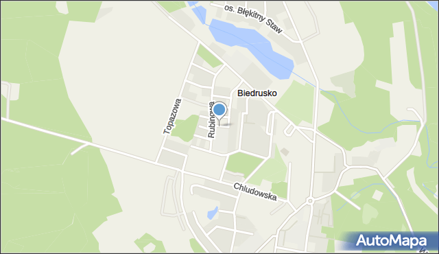 Biedrusko, Ametystowa, mapa Biedrusko