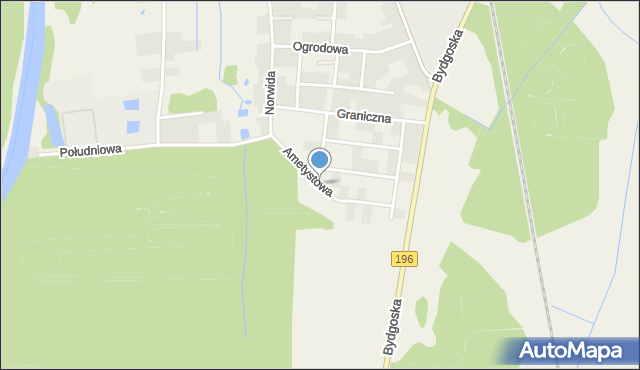 Bolechowo-Osiedle, Ametystowa, mapa Bolechowo-Osiedle