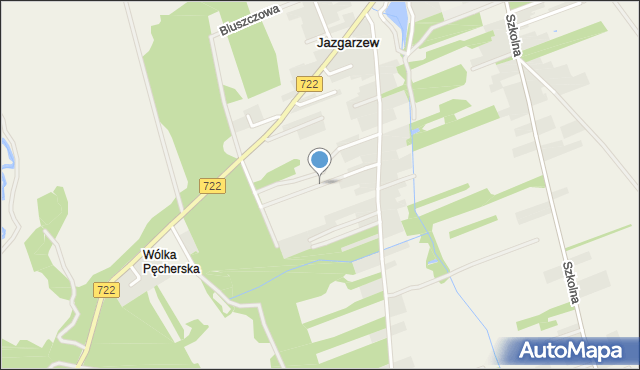 Jazgarzew, Amarantowa, mapa Jazgarzew