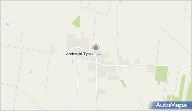 Andrzejki-Tyszki, Andrzejki-Tyszki, mapa Andrzejki-Tyszki