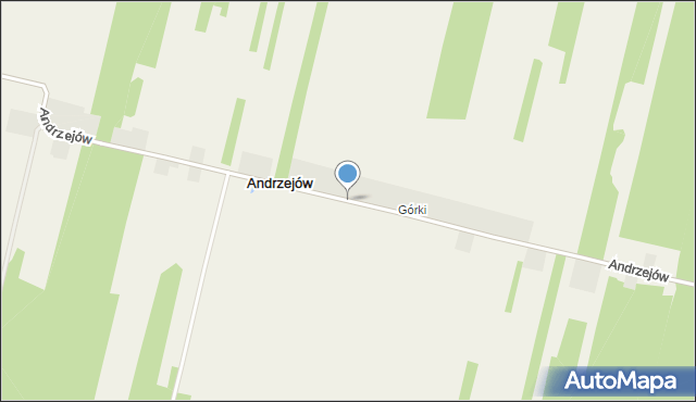 Andrzejów gmina Przyłęk, Andrzejów, mapa Andrzejów gmina Przyłęk