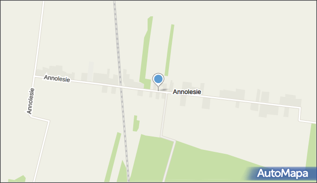 Annolesie gmina Popów, Annolesie, mapa Annolesie gmina Popów