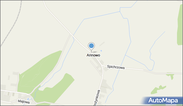 Annowo gmina Czerwonak, Annowo, mapa Annowo gmina Czerwonak