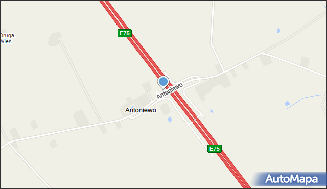 Antoniewo gmina Lubień Kujawski, Antoniewo, mapa Antoniewo gmina Lubień Kujawski