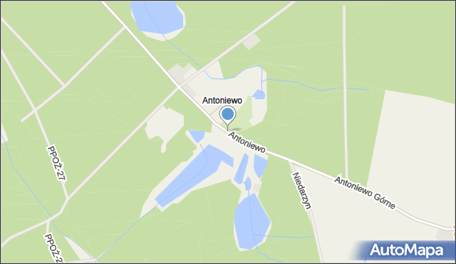 Antoniewo gmina Skoki, Antoniewo, mapa Antoniewo gmina Skoki